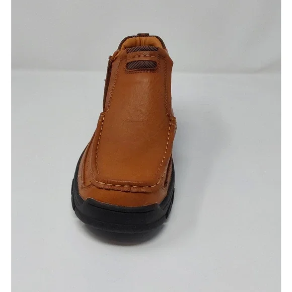 Men’s Brown Slip-On Ankle Boots Comfort Outdoor Casual Size EU 39 - Picture 9 of 13